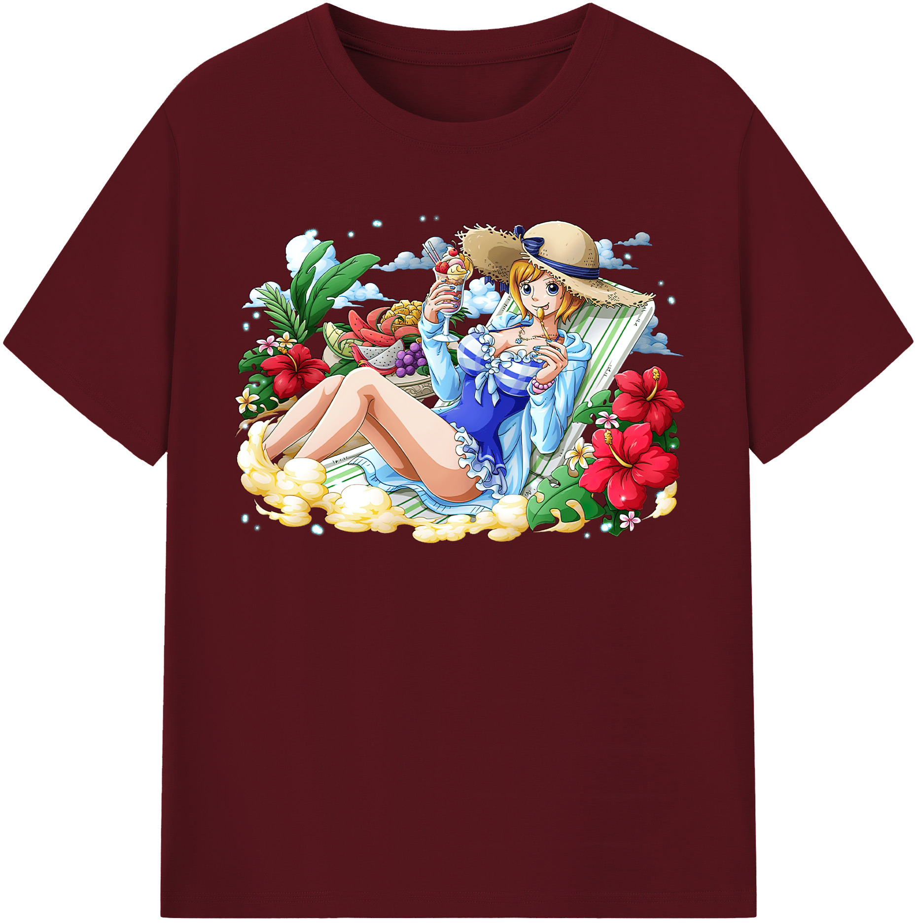 ワンピース ナミ ONE PIECE Nami 綿100％半袖Tシャツ（フロントプリント）